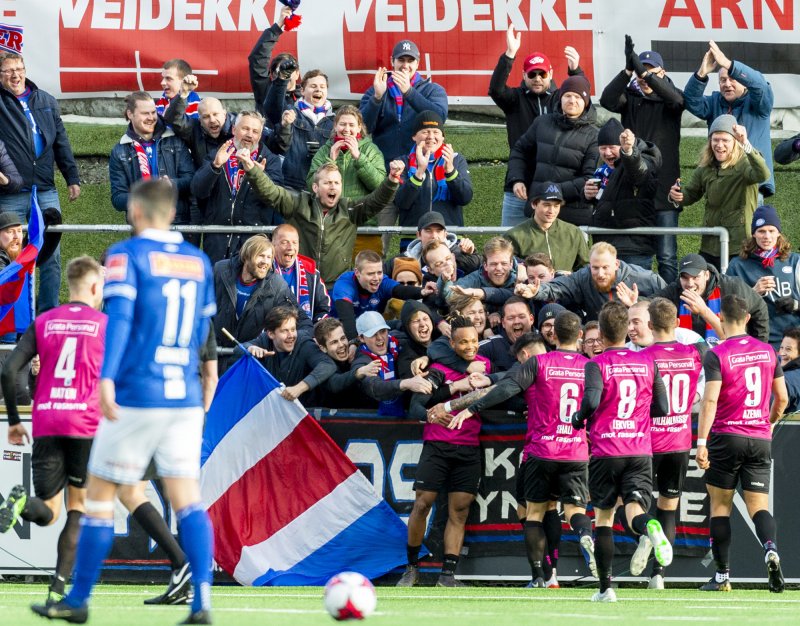 Slik så det ut forrige gang Vålerenga var på besøk i Ranheimsfjæra. Kampen endte med 5-1-seier til våre gutter (Foto: Ned Alley / NTB)